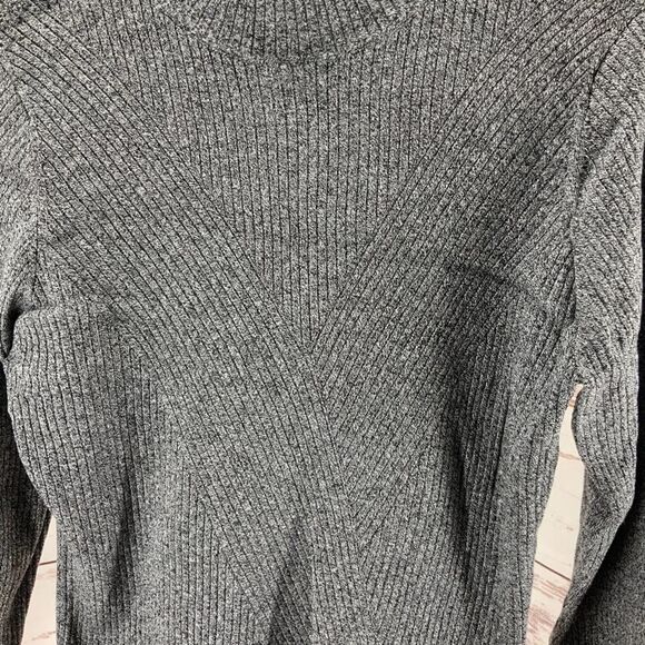 H&M Grey Cabled Mock Turtleneck  Sweater Women  XL - Picture 3 of 6